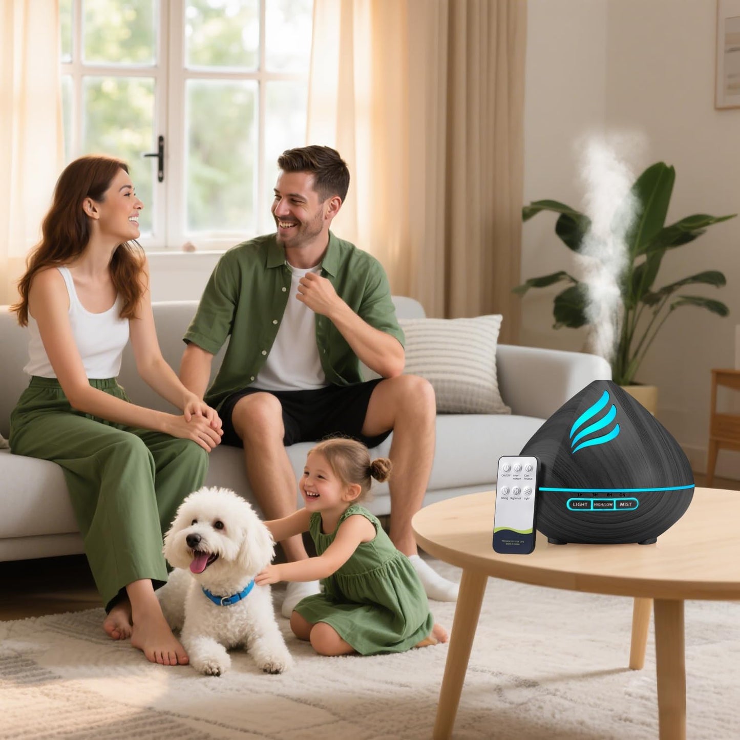 𝟔𝟖%𝐨𝐟𝐟 Essential Oil Scent Diffuser: 500ML Aroma Diffuser for Home Bedroom - 14 Colors LED, Remote Control, Ultra-Quiet Cool Mist Scent Diffuser with Timer for Family - Camel