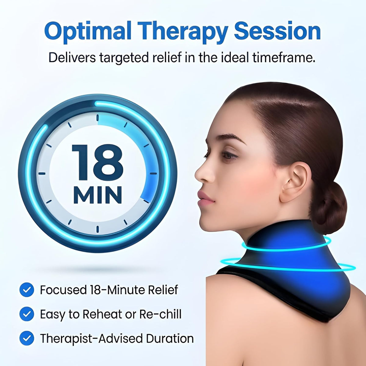 Heated Neck Wrap for Pain Relief – Microwavable Neck Heating Pad for Cervical Pain, Hot & Cold Therapy Neck Pillow, Microwave Heat Pack for Sore Muscles & Stiff Neck