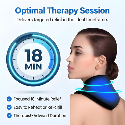 Heated Neck Wrap for Pain Relief – Microwavable Neck Heating Pad for Cervical Pain, Hot & Cold Therapy Neck Pillow, Microwave Heat Pack for Sore Muscles & Stiff Neck