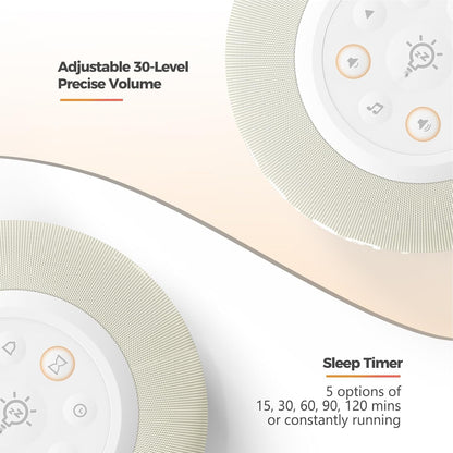 REACHER Auto Dimmable Sound Machine Alarm Clock with Night Light for Girls