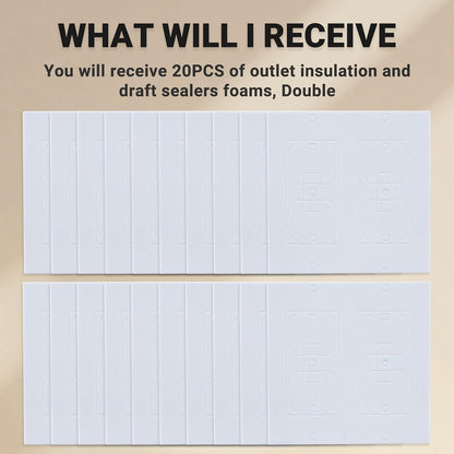 CARGEN Outlet Insulation Foam Pads Wall Draft Sealers 3mm EVA 30PCS Single | High-density flexible buffer requires no manual cutting; punch out unwanted sections for a custom fit