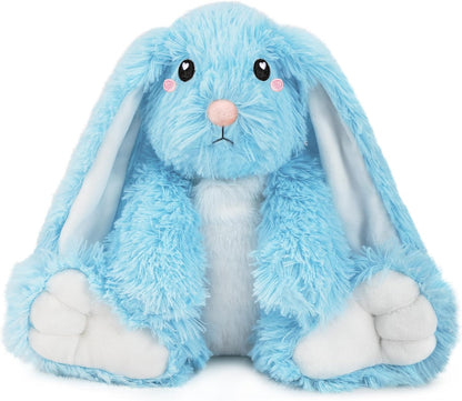 Bunny Microwavable & Weighted Stuffed Animals - 1.5 Lbs Unscented Heating Pad for Period Cramps Pain Relief and Anxiety, Cute Bunny Plush Toys Gifts for Women Girls Adults and Kids by Happy Fuel