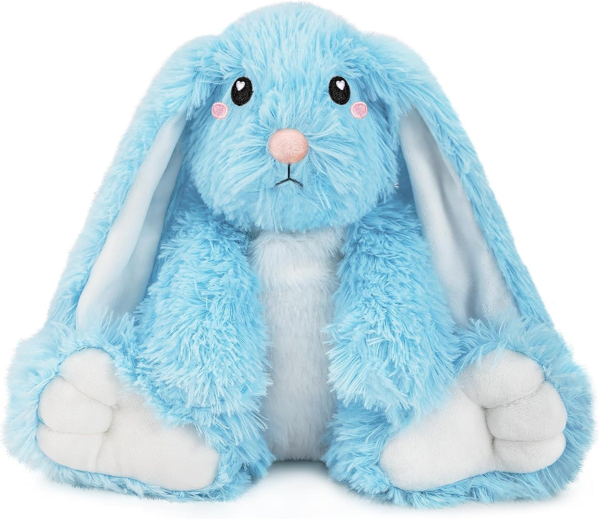 Bunny Microwavable & Weighted Stuffed Animals - 1.5 Lbs Unscented Heating Pad for Period Cramps Pain Relief and Anxiety, Cute Bunny Plush Toys Gifts for Women Girls Adults and Kids by Happy Fuel