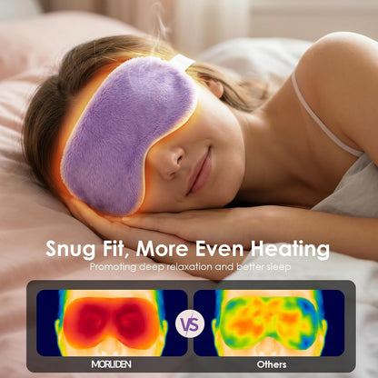 MORLIDEN Heated Eye Mask for Dry Eyes & Stye - Microwavable Warm Compress
