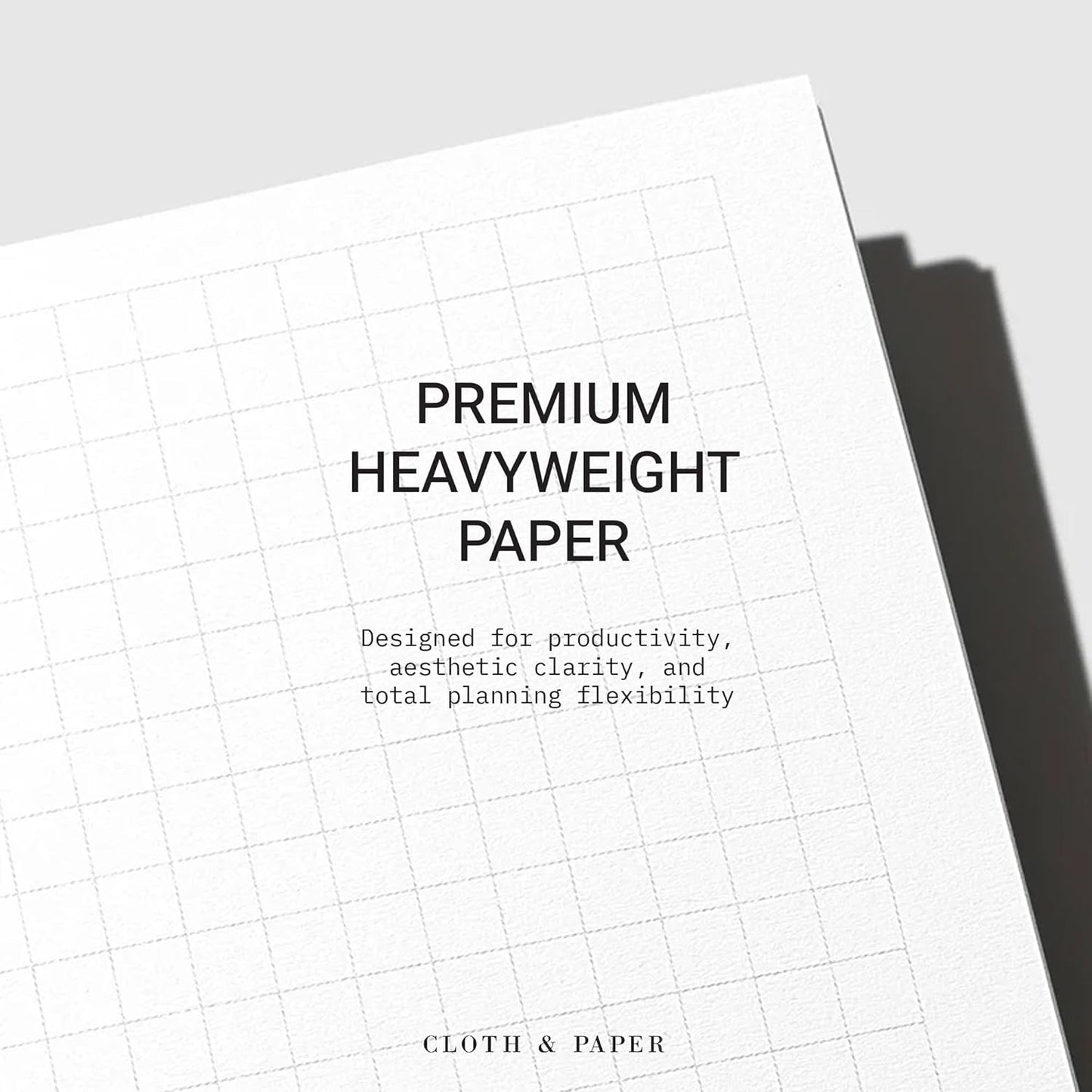 Cloth & Paper Travel Notebook | Daily Wellness Planner – Smoked Salt | Pocket Plus Wellness Planner 3.2" x 6" | Habit Tracker & Self Care Journal for Goals, Gratitude & Reflection – Soft Touch Cover