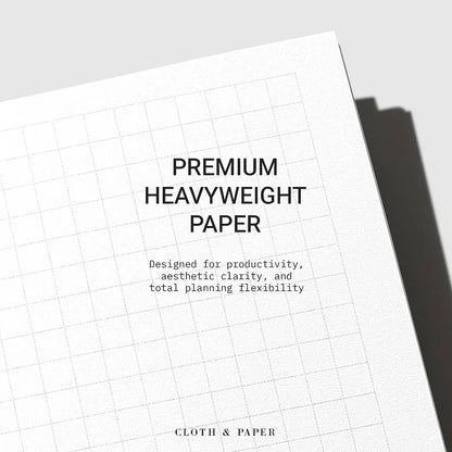 Cloth & Paper Travel Notebook | Daily Wellness Planner – Smoked Salt | Pocket Plus Wellness Planner 3.2" x 6" | Habit Tracker & Self Care Journal for Goals, Gratitude & Reflection – Soft Touch Cover