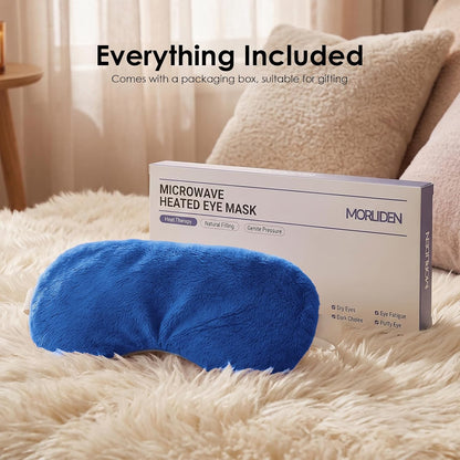 MORLIDEN Heated Eye Mask for Dry Eyes & Stye - Microwavable Warm Compress