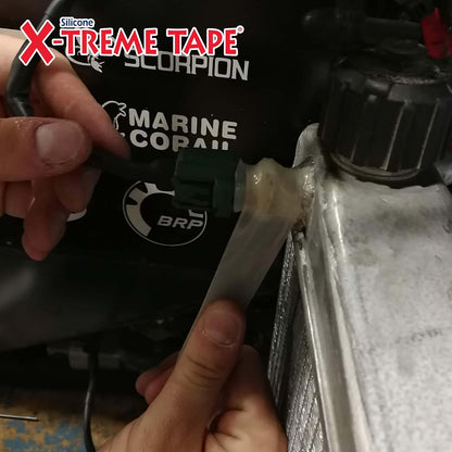 X-Treme Tape Self Fusing Silicone Tape - 1" x 10 Ft Roll - White | Heavy Duty Rubber Electrical Tape, Waterproof, For Automotive, Hose, Pipe, Outdoor & Emergency Repairs, Insulating, Flexible