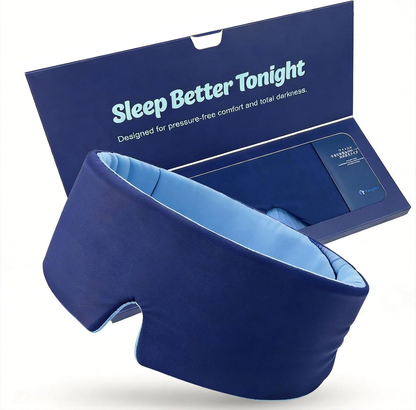 Sleep Mask for Men, Blackout Eye Mask for Sleeping, Hypoallergenic Ultra-Lightweight Full Coverage Blindfold with Quiet Adjustable Strap, Reversible & Cooling – for Airplane Travel