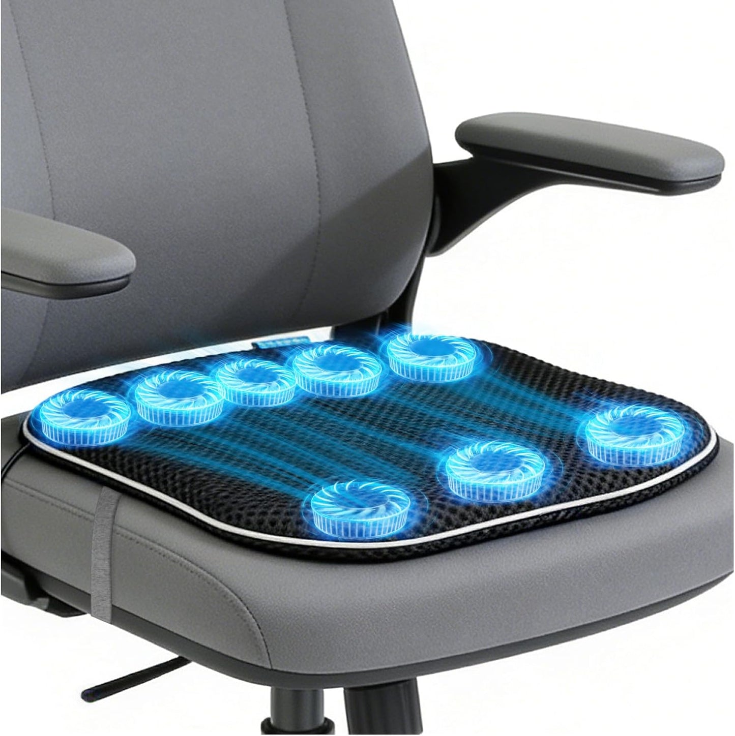 Cooling Seat Cushion with Smart Auto On/Off Sensor, USB Rechargeable Fan Cooling Seat Pad for Office Bleacher, Stadium