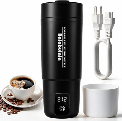 Travel Electric Kettle, Balabulala Portable Water Boiler with 6 Variable Presets,Small Electric Kettle With Silicone Base Cover to Prevent water, Boil Dry Protection,14oz