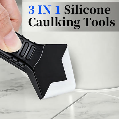 Caulking Tool Kit with Caulk Remover & Putty Knife Scraper | Multifunctional Caulking Tool Set with Caulk Remover, Professional Putty Knife Scraper for Smooth, Clean Sealant Joint