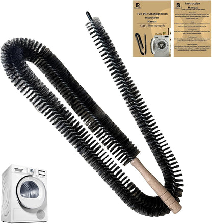 Full-Bristle Dryer Vent Cleaner Brush, Dryer Lint Brush and Lint Removal Tool for Trap and Duct, 27.95 Inches, Flexible for Deep Cleaning to Remove Pet Hair & Lint and Improve Efficiency