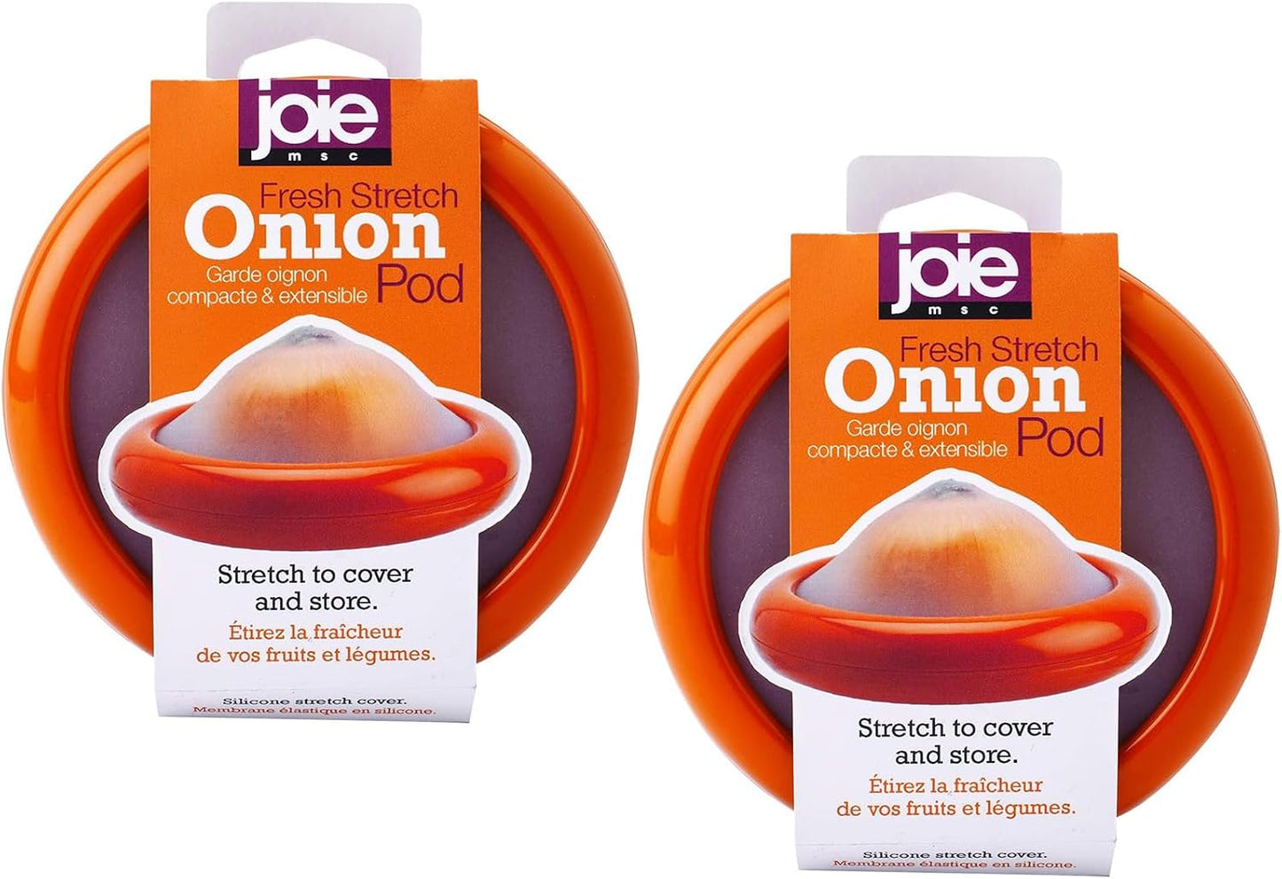Joie Fresh Stretch Pod Onion Storage Container, Silicone Food Saver, Keeps Leftover Produce Flavorful and Firm in Fridge, Reusable Kitchen Gadget, Dishwasher Safe, BPA-Free