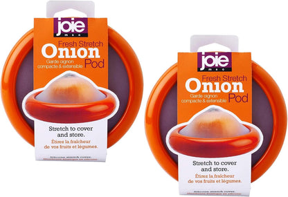 Joie Fresh Stretch Pod Onion Storage Container, Silicone Food Saver, Keeps Leftover Produce Flavorful and Firm in Fridge, Reusable Kitchen Gadget, Dishwasher Safe, BPA-Free