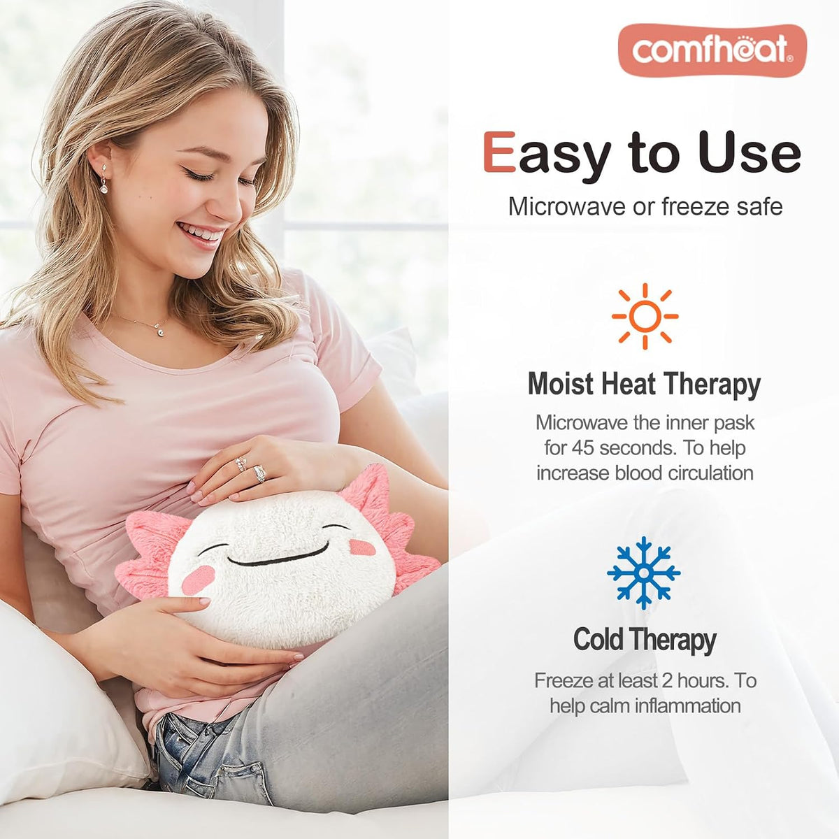 Microwave Unscented Heating Pad for Pain Relief, Moist Heat Pack