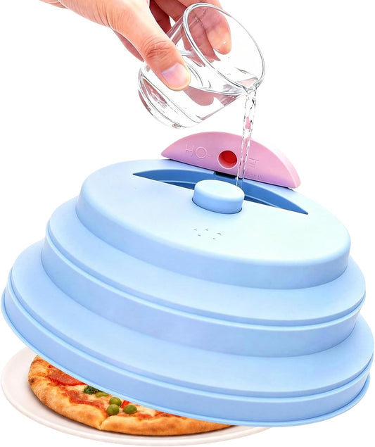Collapsible Microwave Splatter Cover for Food, 10 Inch