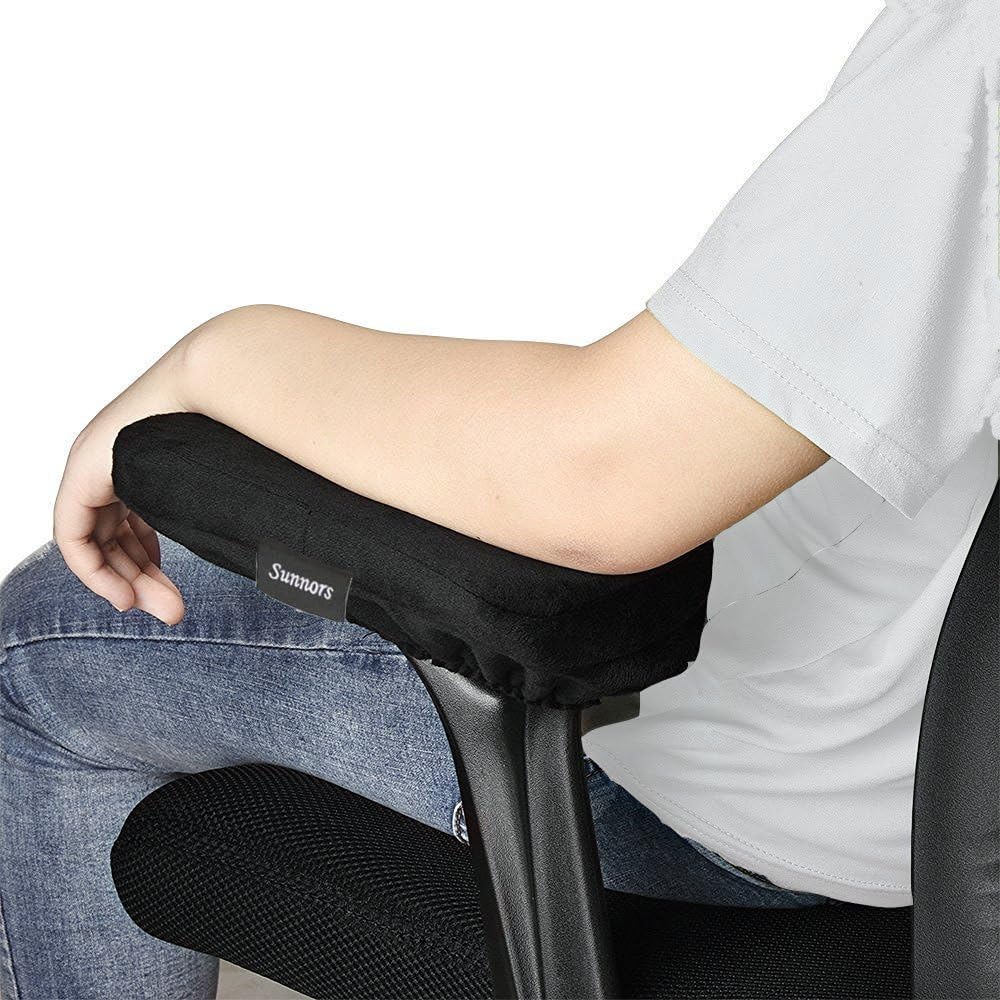 Chair Armrest Pads,Memory Foam Office Chair Arm Covers and Elbow Pillow for Elbows and Forearms Pressure Relief(Set of 2)