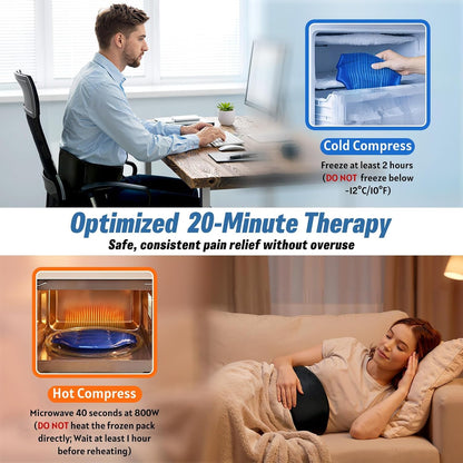 Ice Pack for Back Pain Relief with Extension Band