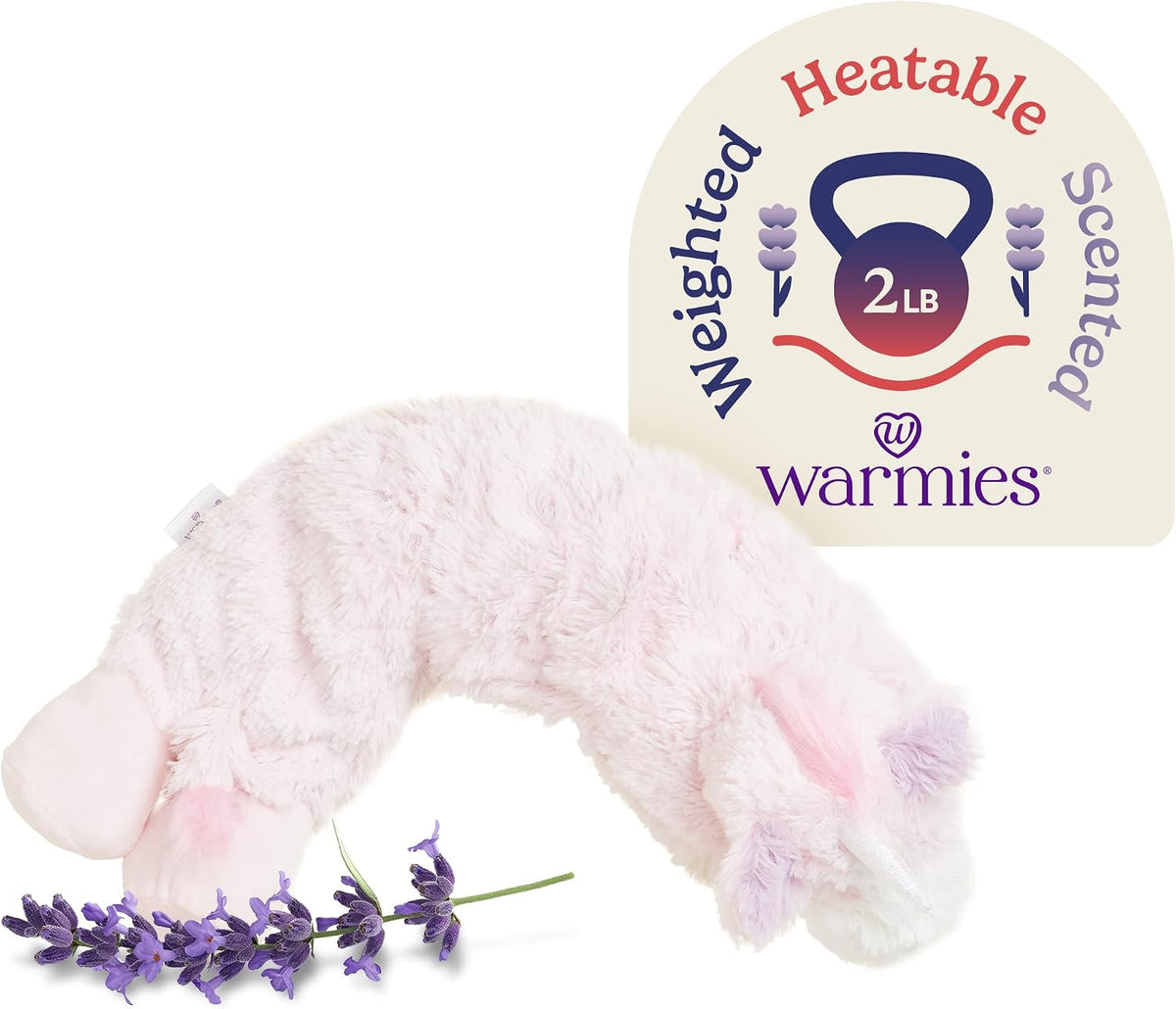 warmies Microwavable Neck & Shoulder Wrap, Weighted Neck Heating Pad, 2 lb