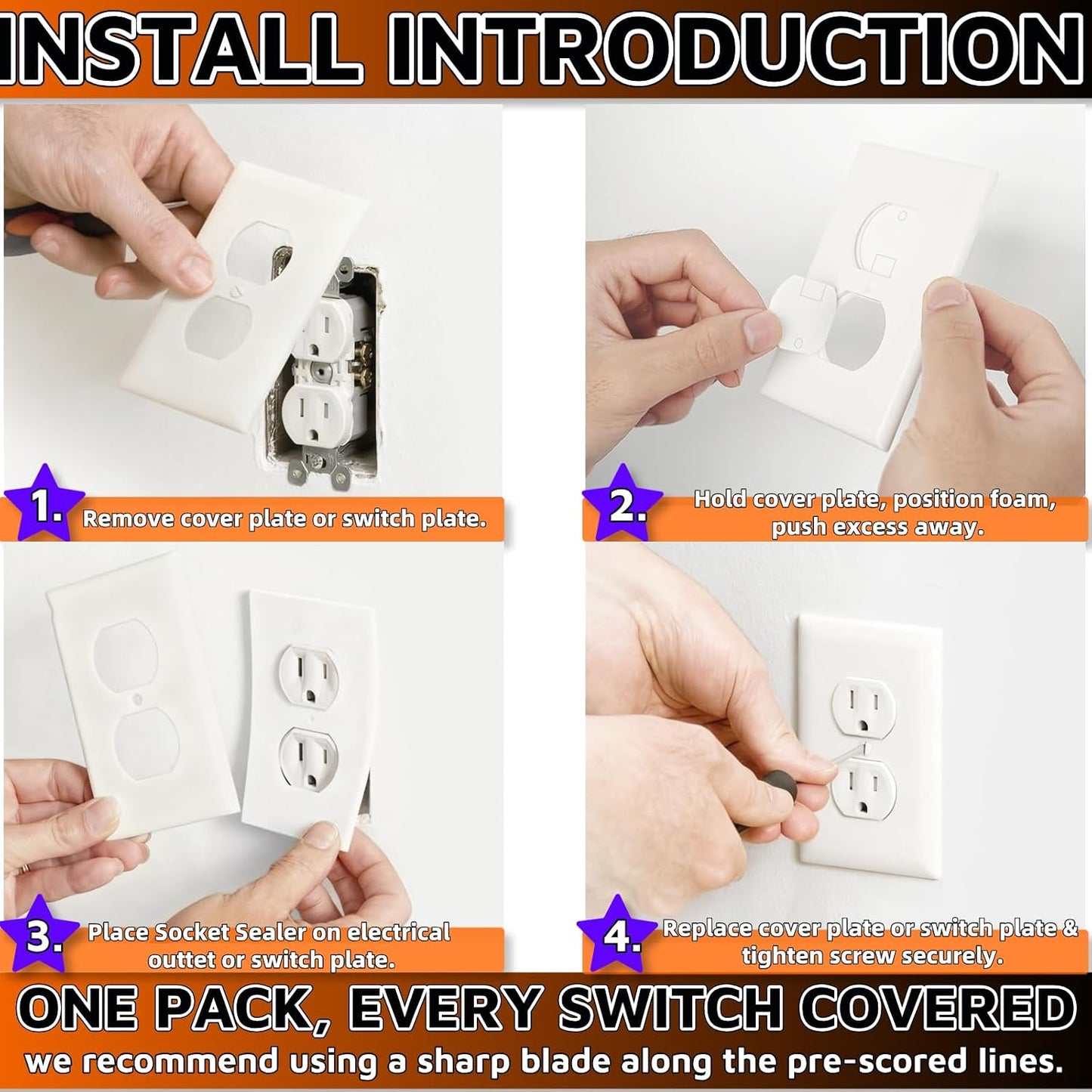 35Pcs Electrical Outlet Insulation Pads，Outlet Insulation And Draft Sealers Foam Outlet Gaskets Insulated Outlet Covers Light Switch Insulation Pads Weatherproof Energy Saving For Switch