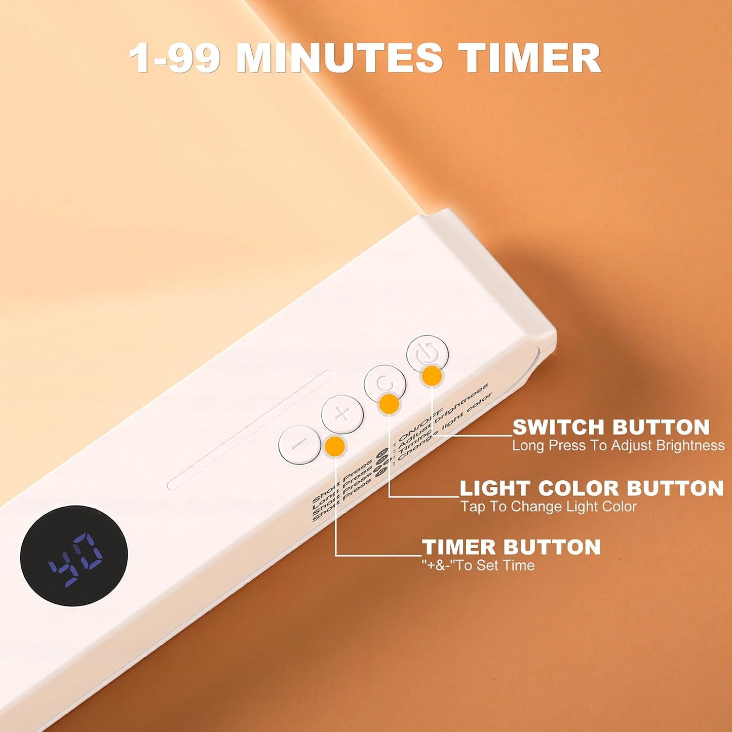 Book Light, Rechargeable Flat Reading Light with Timer for Reading at Night | 2 in 1 Book Light and Night Light, 3 Color Temperatures, Stepless Dimming, USB Rechargeable for Reading in Bed