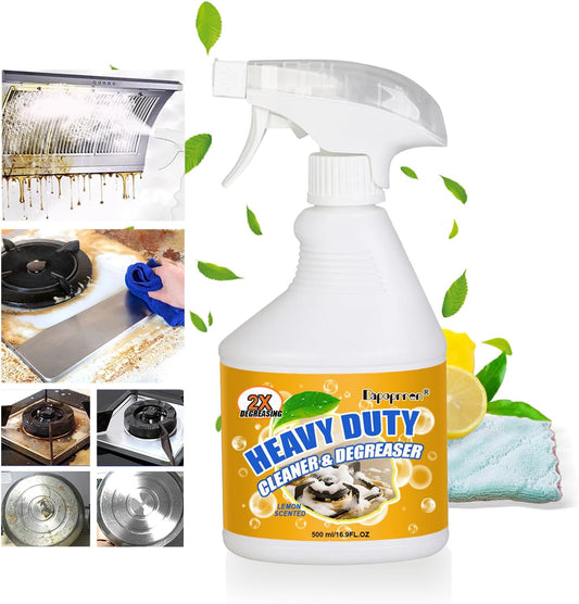 16.9oz Kitchen Oil Stains Spray, Heavy Duty Oven Foam Cleaner | 16.9oz large capacity. Multipurpose degreaser removes burnt residue, grease and oil stains from pots, pans and stovetops