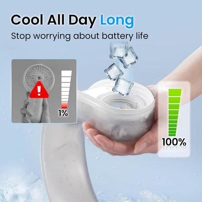 Neck Cooler for Hot Weather, Reusable Wearable Ice Water Neck Wrap with Wide Mouth for Ice Cubes, U-Shaped Cooling Neck Pack for Summer Heat, Outdoor Work, Sports, Travel & Hot Flashes, Blue