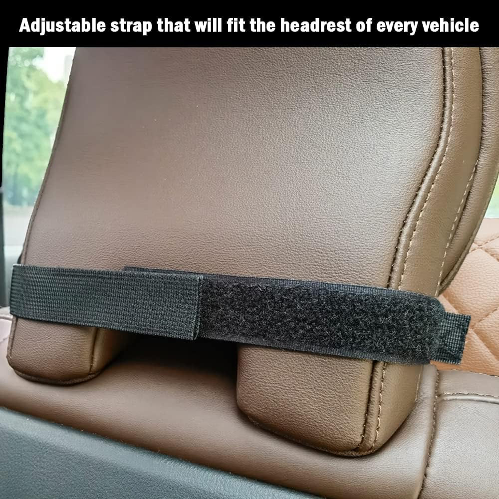 Car Neck Pillow for Pain Relief,Cars Seat Long Back Cervical Neck Support Pillow,Car Side Travel Headrest Round Roll Log Cylinder Pillows for Driving Seat,Memory Foam(Black)