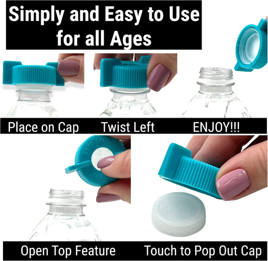 3-Pack WATER BOTTLE Opener ERGO OPENER | Arthritis Sufferers Elderly Seniors Weak Hands | Easy Twist-Off Plastic Bottle Opening Tool Travel On-Go | Carpal Tunnel | MADE in USA
