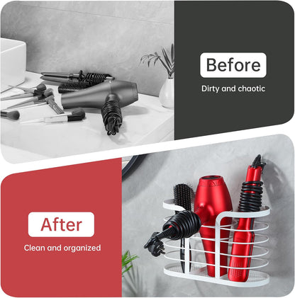YIGII Hair Tool Organizer, Cabinet Door Storage Basket, Bathroom, Black | Storage for Hair Dryers, Flat Irons and Curling Tools, Space-Saving Cabinet Design for Bathroom Styling Tools
