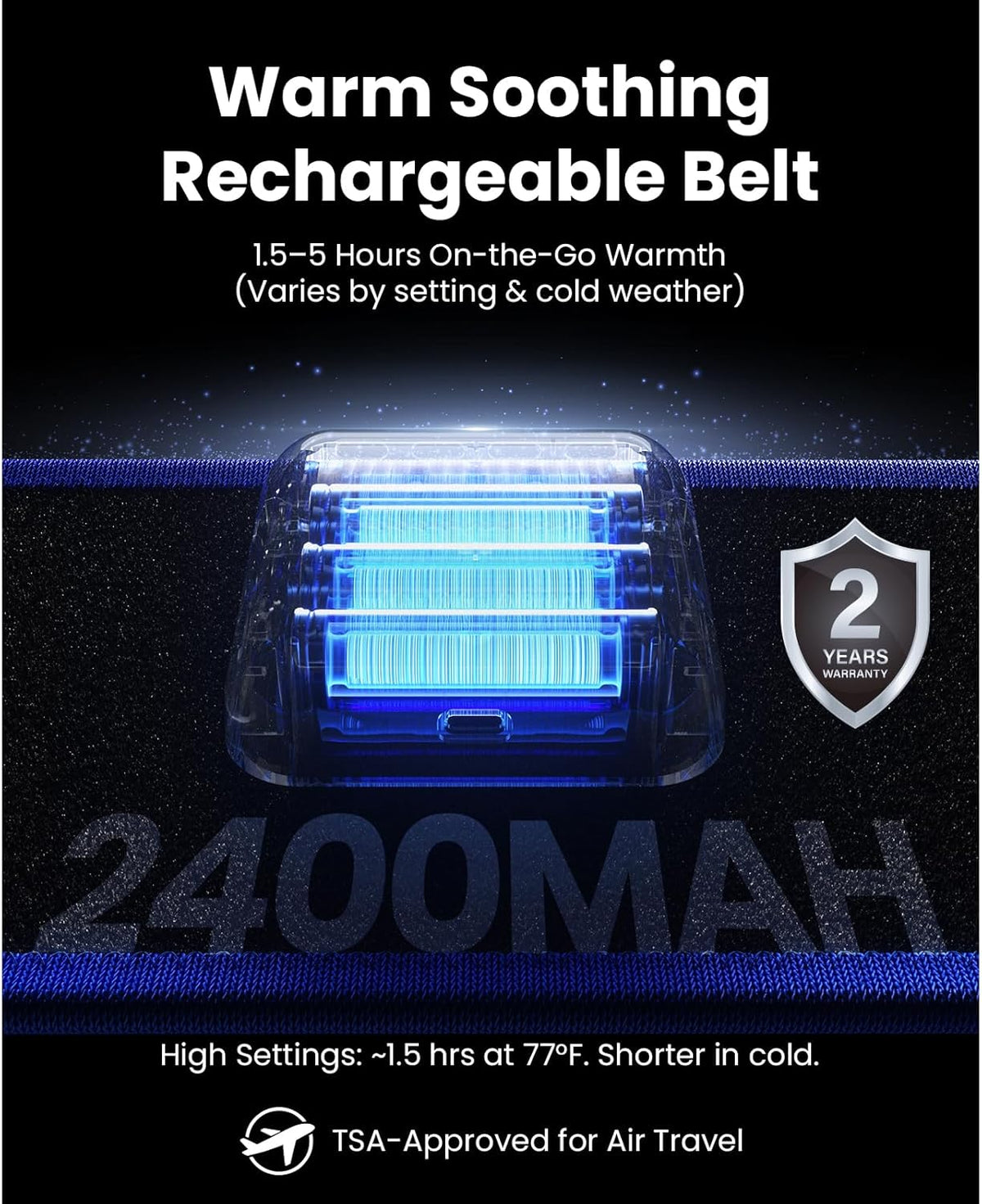 BOB AND BRAD ThermoRed Cordless Heating Pad for Lower Back with Red Light