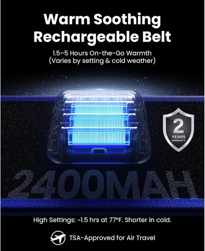 BOB AND BRAD ThermoRed Cordless Heating Pad for Lower Back with Red Light