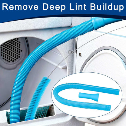 Universal Dryer Vent Cleaner Kit with Vacuum Hose - 4-Piece Lint Brush & Attachment Set for Clothes Dryer, Shop Vac Accessories, Lint Trap Cleaner & Home Maintenance Tools