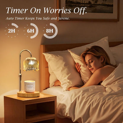 Candle Warmer Lamp with Timer Dimmable Gifts for Women, Adjustable Height Wax Warmer Lamp for Scented Candles, House Warming Gifts for New Home Modern Farmhouse Decor