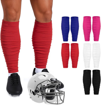 Zando Leg Compression Sleeves for Men – Football Shin Guard Grip Pre Cut Soccer Socks For Calf Support Muscle Recovery