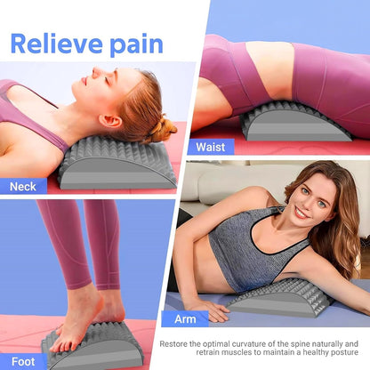 Refresh Neck and Back Stretcher Posture Corrector for Neck Pain Relief, Lower Back, Upper Back and Shoulder (Blue)
