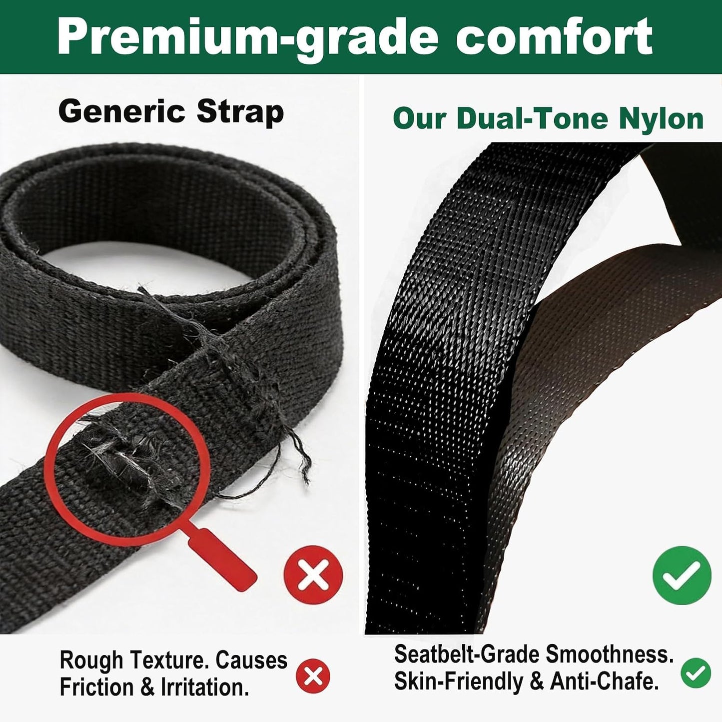 Acozycoo Stretching Strap with Loops for Leg Calf Back Physical Therapy | Non-Elastic Yoga Strap for Stretching,Stretch Band,Leg Lifter,Rehab,Knee,Hip,Pilates,Flexibility Training,Hamstring,Fascia