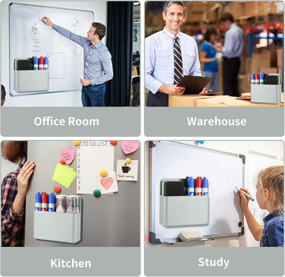 Camelmother 2Pcs Magnetic Dry Erase Marker Holder For Whiteboard Fridge | 2Slots Locker Accessories Teacher Classroom Must Haves Fridge magnets