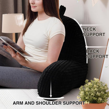 A Nice Night Darkgrey 17" Bed Wedge Pillows with Arms for Sitting