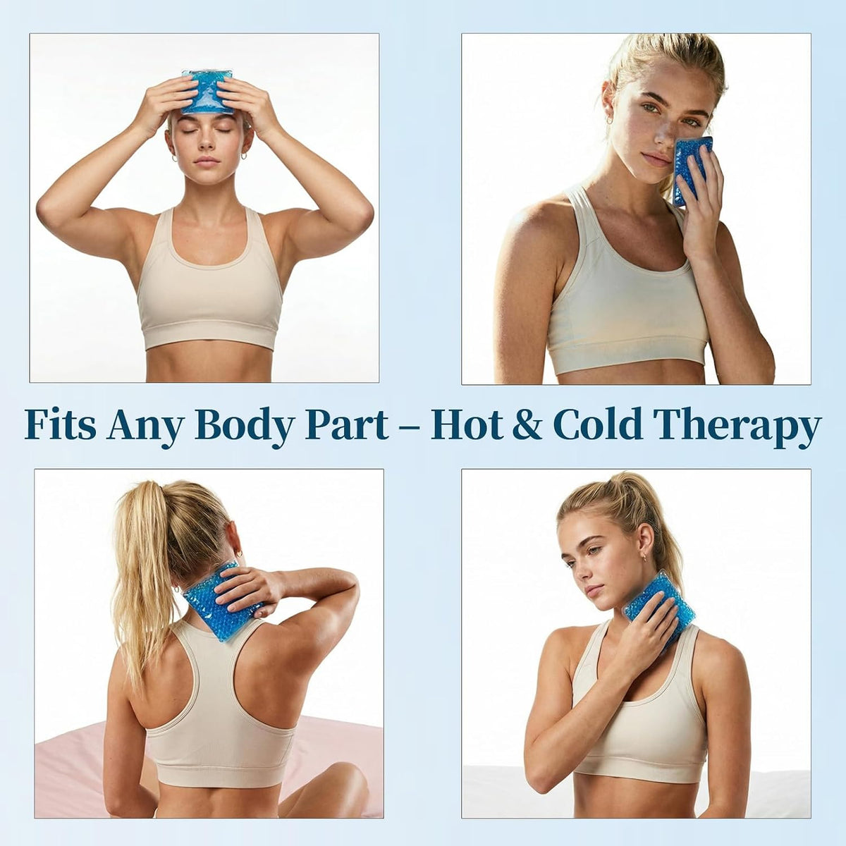 Small Gel Ice Pack – Cold Packs for Injuries and Everyday Relief, Gel Ice Packs Reusable for Sore Areas – Soft Flexible Ice Pack Reusable Design for Targeted Cooling Therapy and Convenience
