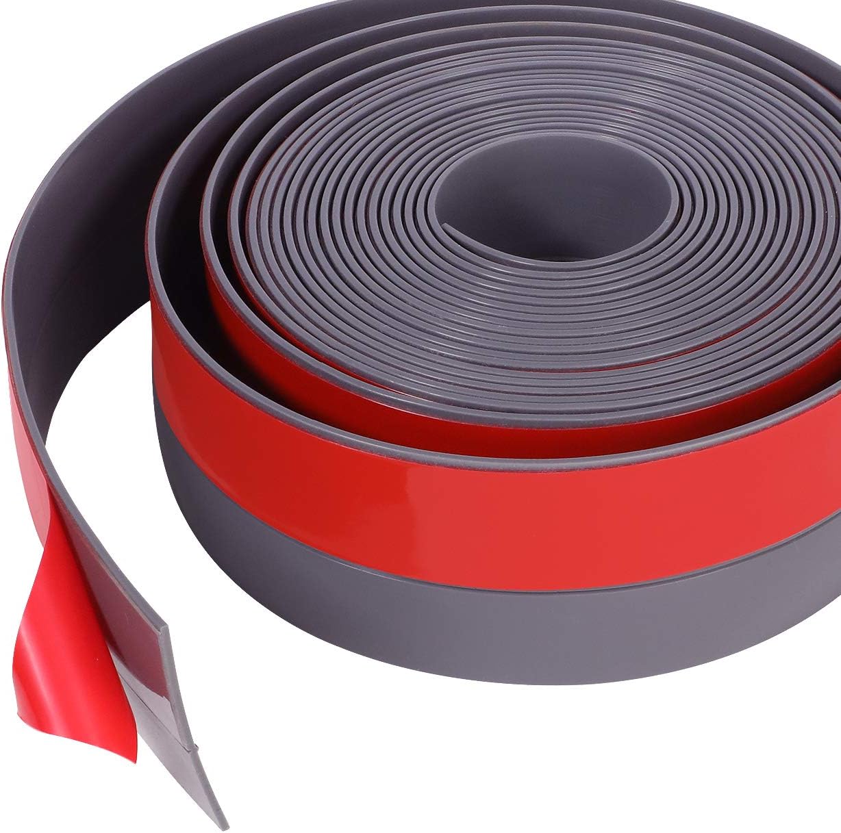 TORRAMI Silicone Weather Stripping 1 inch Width 20 Feet Length, Seal for Door Under Bottom, Gap, Side, Glass Shower Door, Sliding Door,Windows, Grey