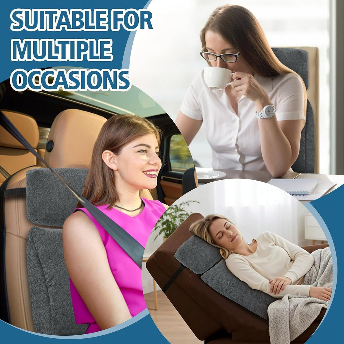 Back Support Pillow for Recliner Soft Dual Layer Lumbar Support Pillow with Shredded Memory Foam Ergonomic Orthopedic Couch Lumbar Cushions for Elderly Lower Back Pain Relief Dark Grey