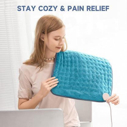 Heating Pad for Back, Neck, and Shoulder Pain Relief, Electric Heat Pad with 6 Heat Levels, Moist Heat Option, Auto Shut-Off, Birthday Christmas Gift for Women Men Mom Dad Grandma, Gift for her