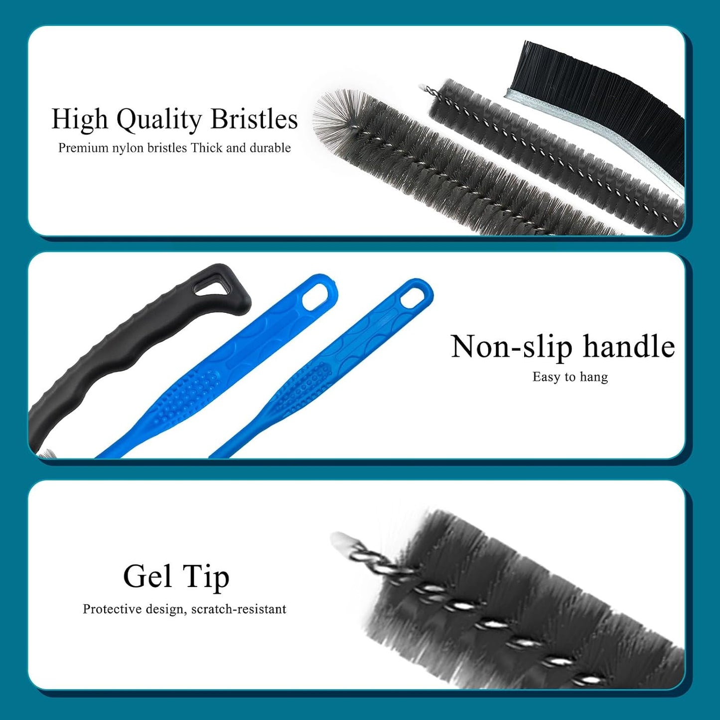 Dryer Vent Cleaner Brush, Drain Brush AC Fan Refrigerator Appliance Brush | 9/15/30 Inch Brush, Improves Efficiency, Durable Nylon Bristles, Easy to Clean Store, Fire Prevent, For Drain Flies