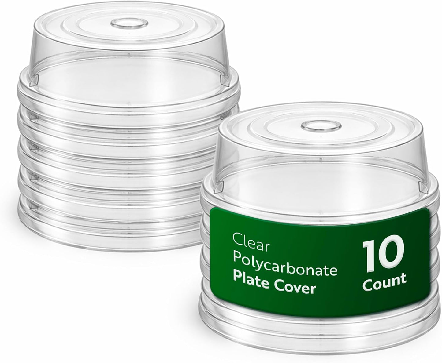 Restaurantware Cater Tek 11 Inch Polycarbonate Plate Cover 1 Shatterproof Dish Cover - Microwavable Endures Up To 210F Clear Plastic Splatter Cover With Finger Hole For 11 Inch Plates