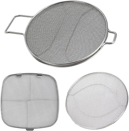 Splatter Screen For Cooking, Stainless Steel Double Layer Splatter Screen For Frying Pan, Grease Guard Oil for splash Guard Fryer Accessory Mesh Splatter Guard For IG600, IG601, And IG651(square)