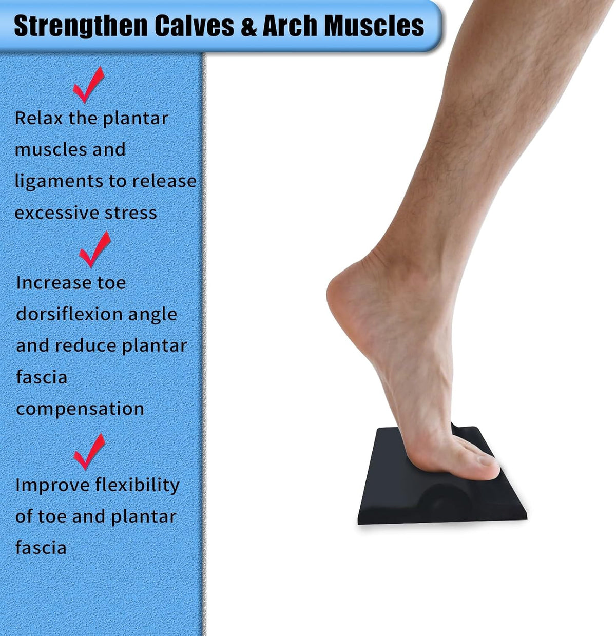 Plantar Fasciitis Relief Ankle Strengthener - Foot & Board Foot Arch Strengthener for Achilles Tendonitis Heel Spurs Balance for Support Flat Feet & Post-Injury Recovery