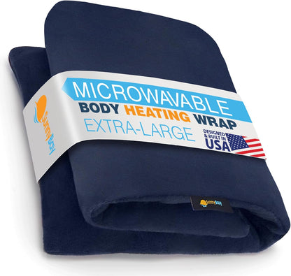 SunnyBay Extra Large Heating Pad, 10x24 inch, 2.8 lb, Navy Blue