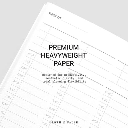 Cloth & Paper Travel Notebook | Daily Wellness Planner – Smoked Salt | Pocket Plus Wellness Planner 3.2" x 6" | Habit Tracker & Self Care Journal for Goals, Gratitude & Reflection – Soft Touch Cover